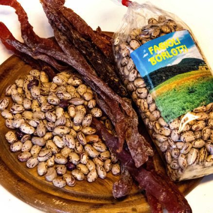 borlotti beans with dried meat